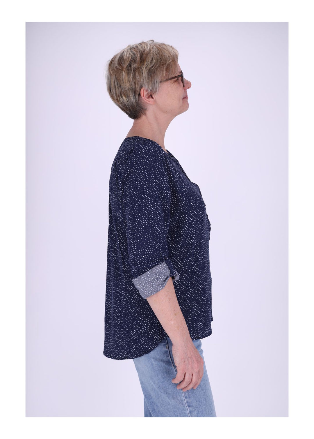 Schlupfbluse Punkte-Print