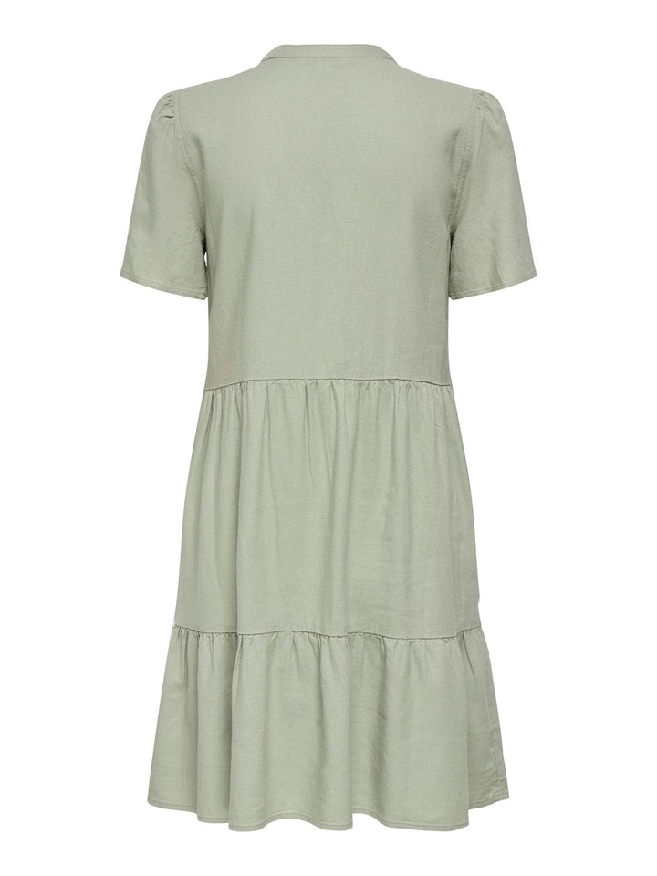 Damen ONLTIRI-CARO S/S V-NECK LIN DRESS C