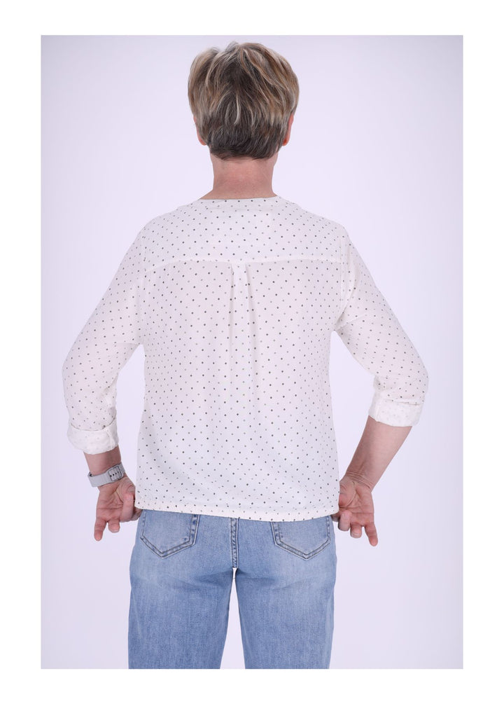 Bluse Viskose - Gummizug mit Karo Print