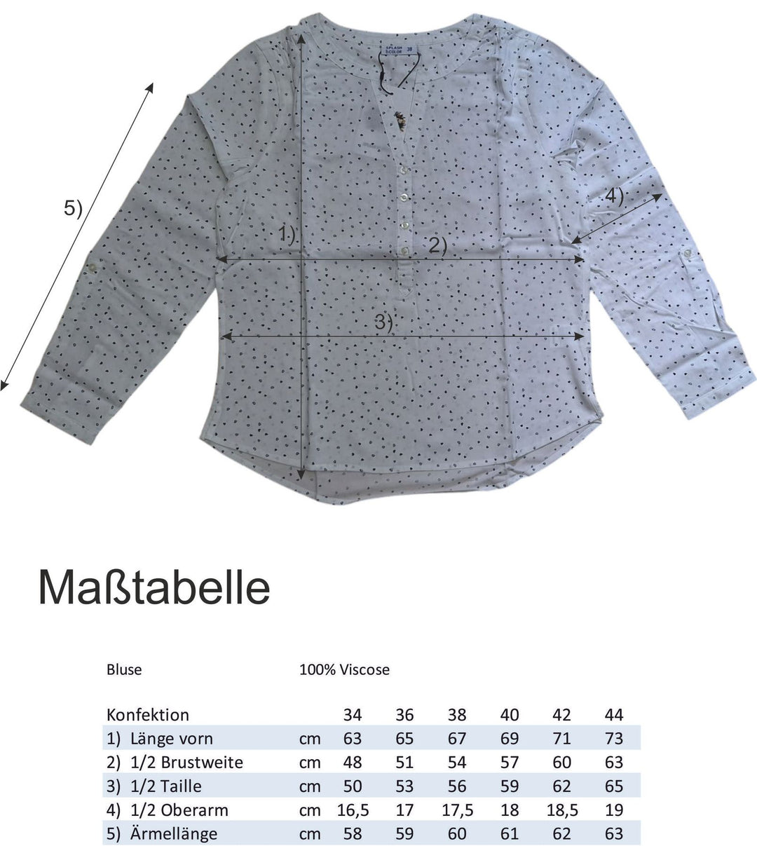 Schlupfbluse Punkte-Print