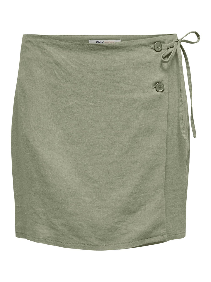 Damen ONLCARO MW WRAP LINEN BL SKIRT CC P