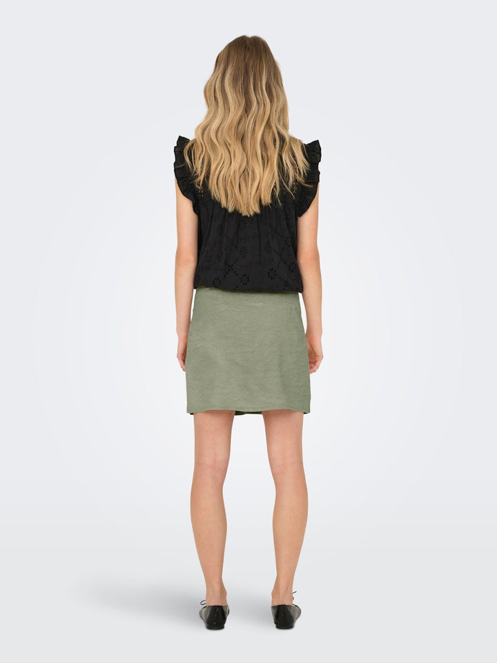 Damen ONLCARO MW WRAP LINEN BL SKIRT CC P