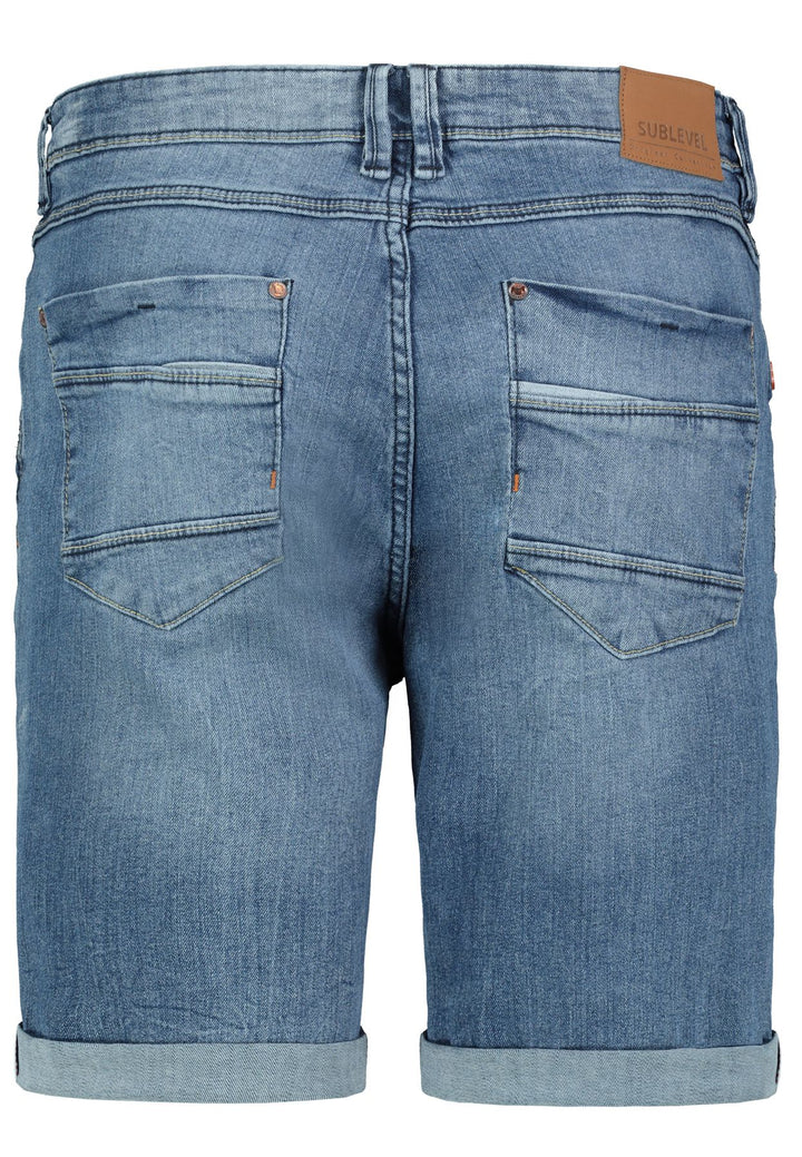 Herren HAKA Jeans Bermuda, Zierband an Auf