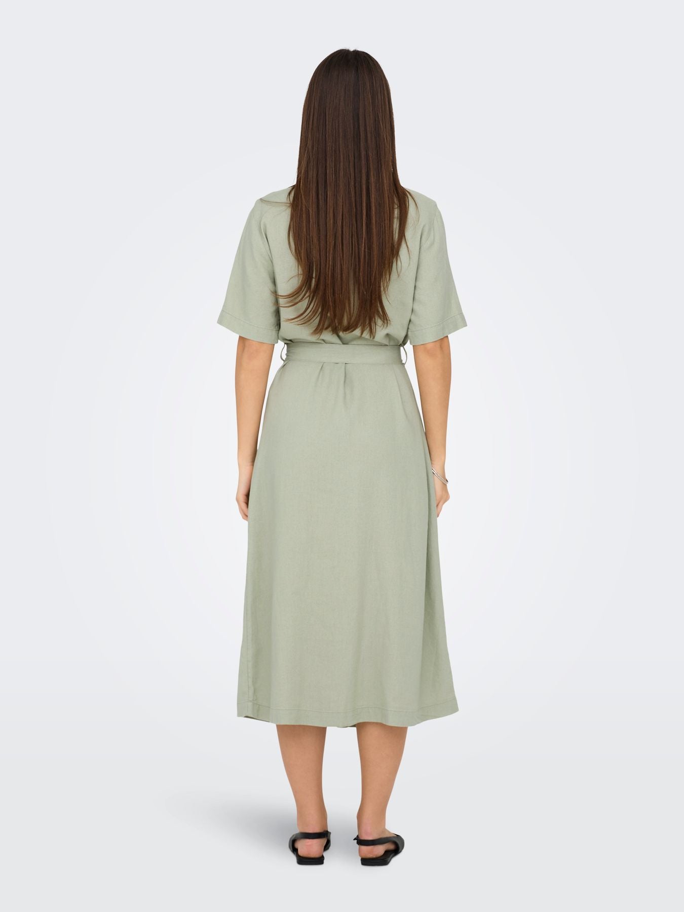 Damen ONLCARO S/S LINEN BL BELT DRESS CC