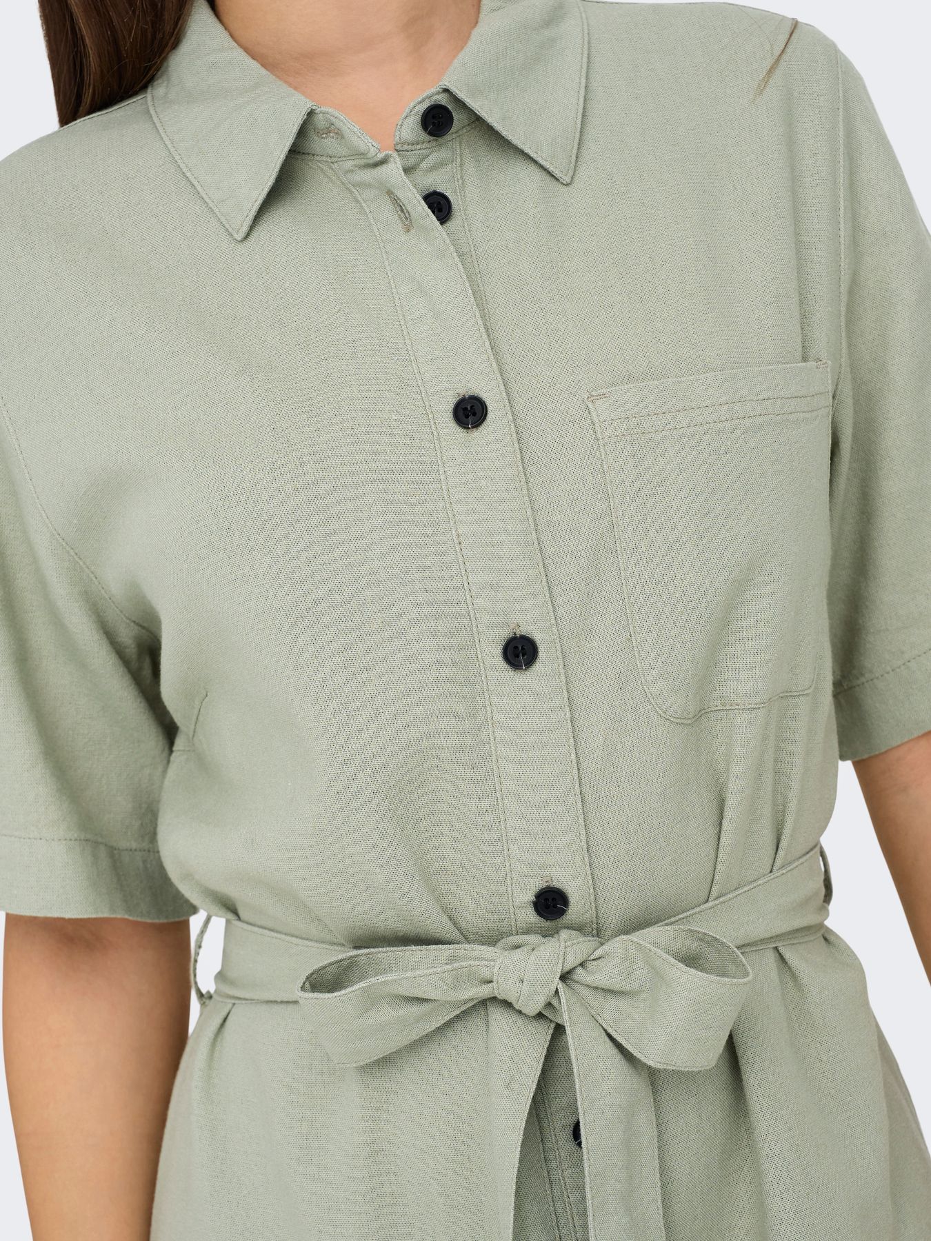 Damen ONLCARO S/S LINEN BL BELT DRESS CC