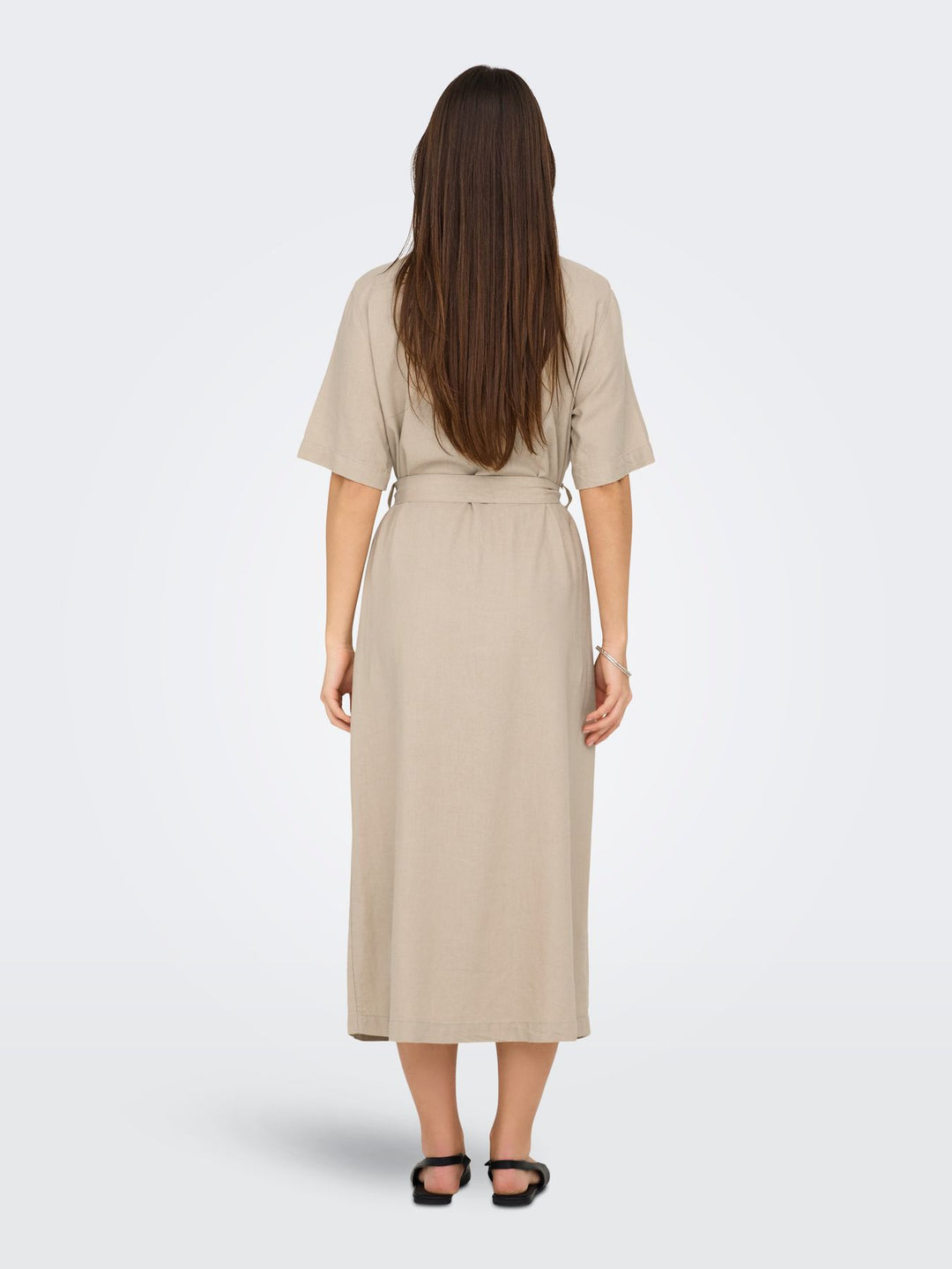 ONLY Leinenkleid Caro mit Gürtel