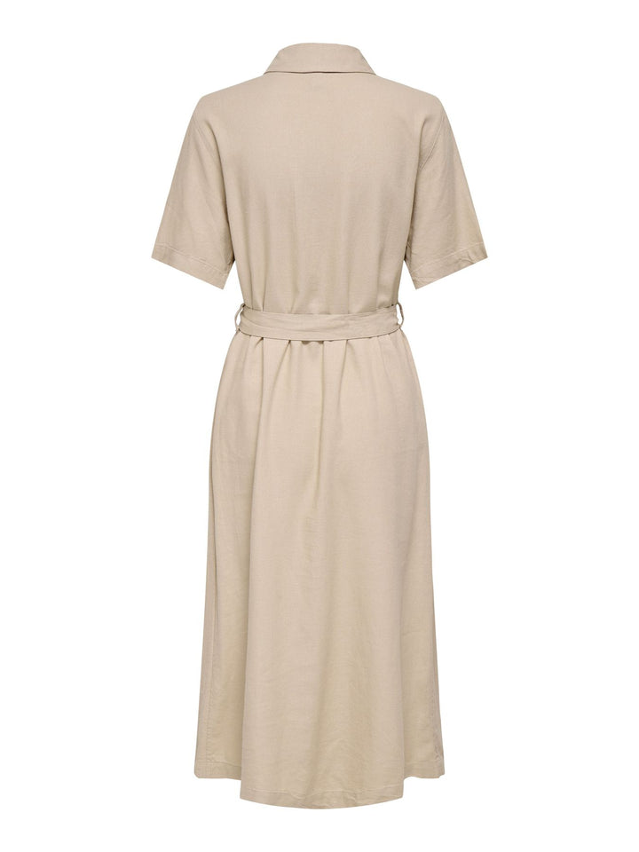 ONLY Leinenkleid Caro mit Gürtel