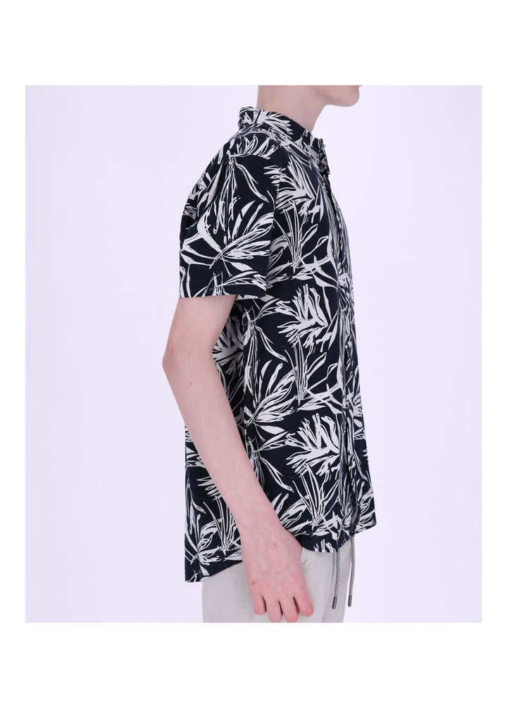 Herren Hemd, kurzarm, Teilungsnaht im RT,