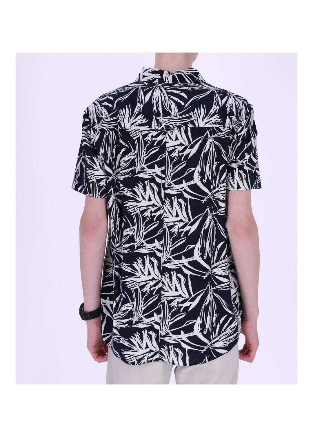 Herren Hemd, kurzarm, Teilungsnaht im RT,