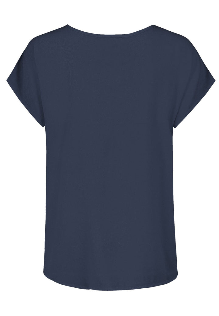 Authentic Style Bluse Rundhals Viskose