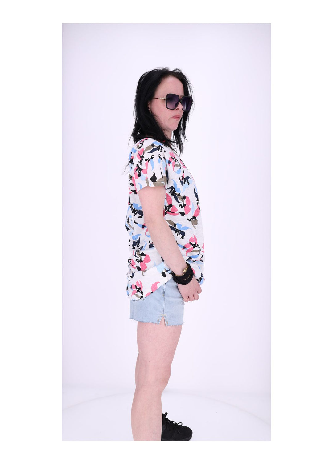 New View Damen T-Shirt Blumenprint