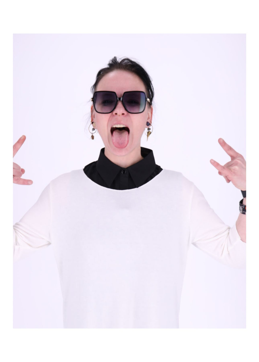 Damen Blusenkragen Viskose