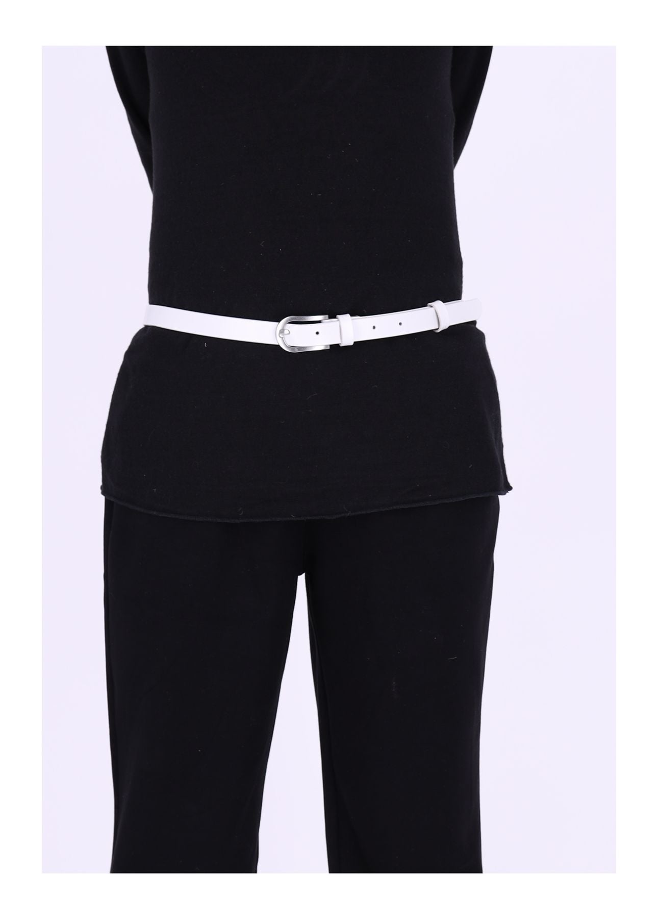 Damen Gürtel Leder schmal