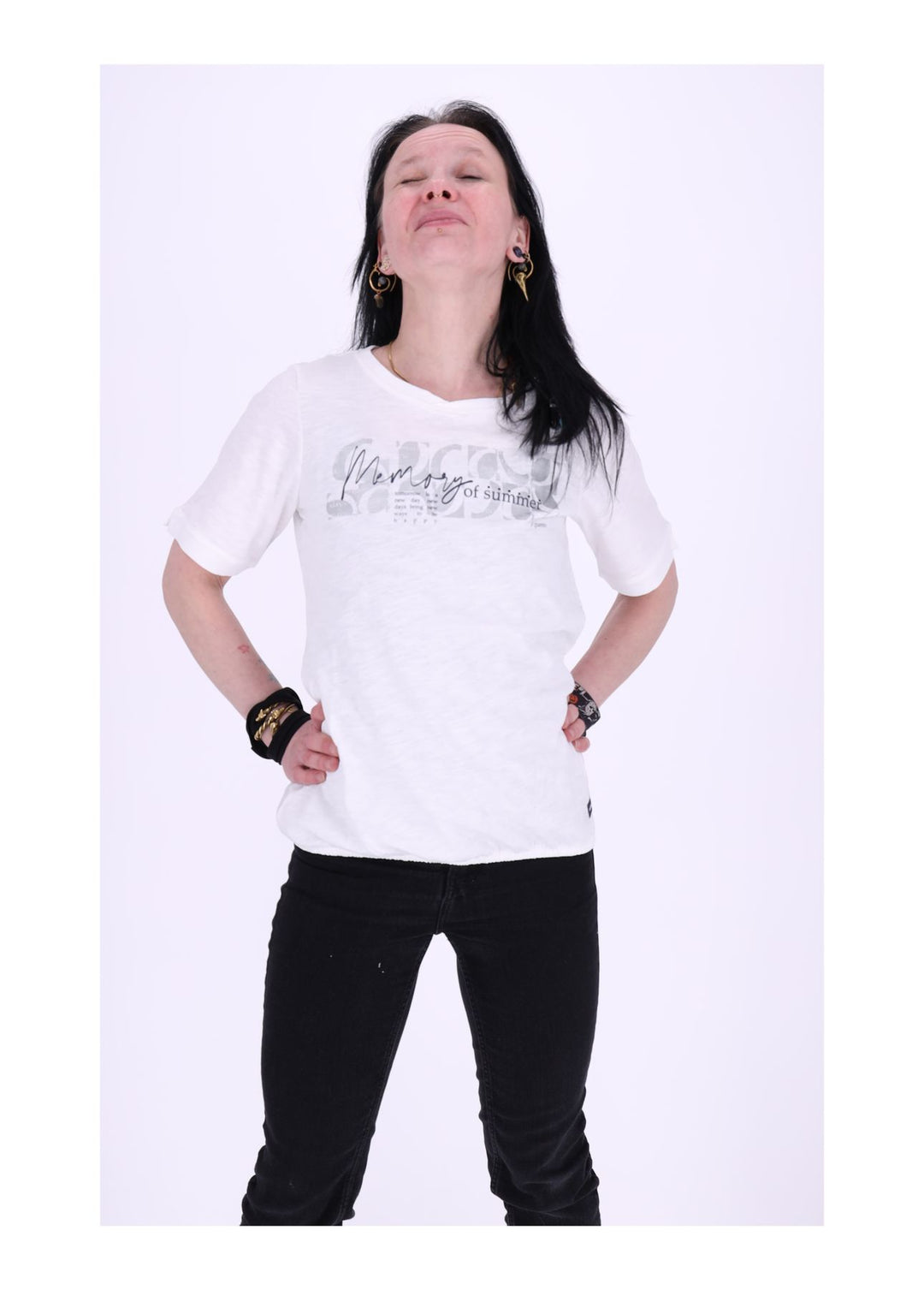 SOQUESTO Damen T-Shirt Baumwolle