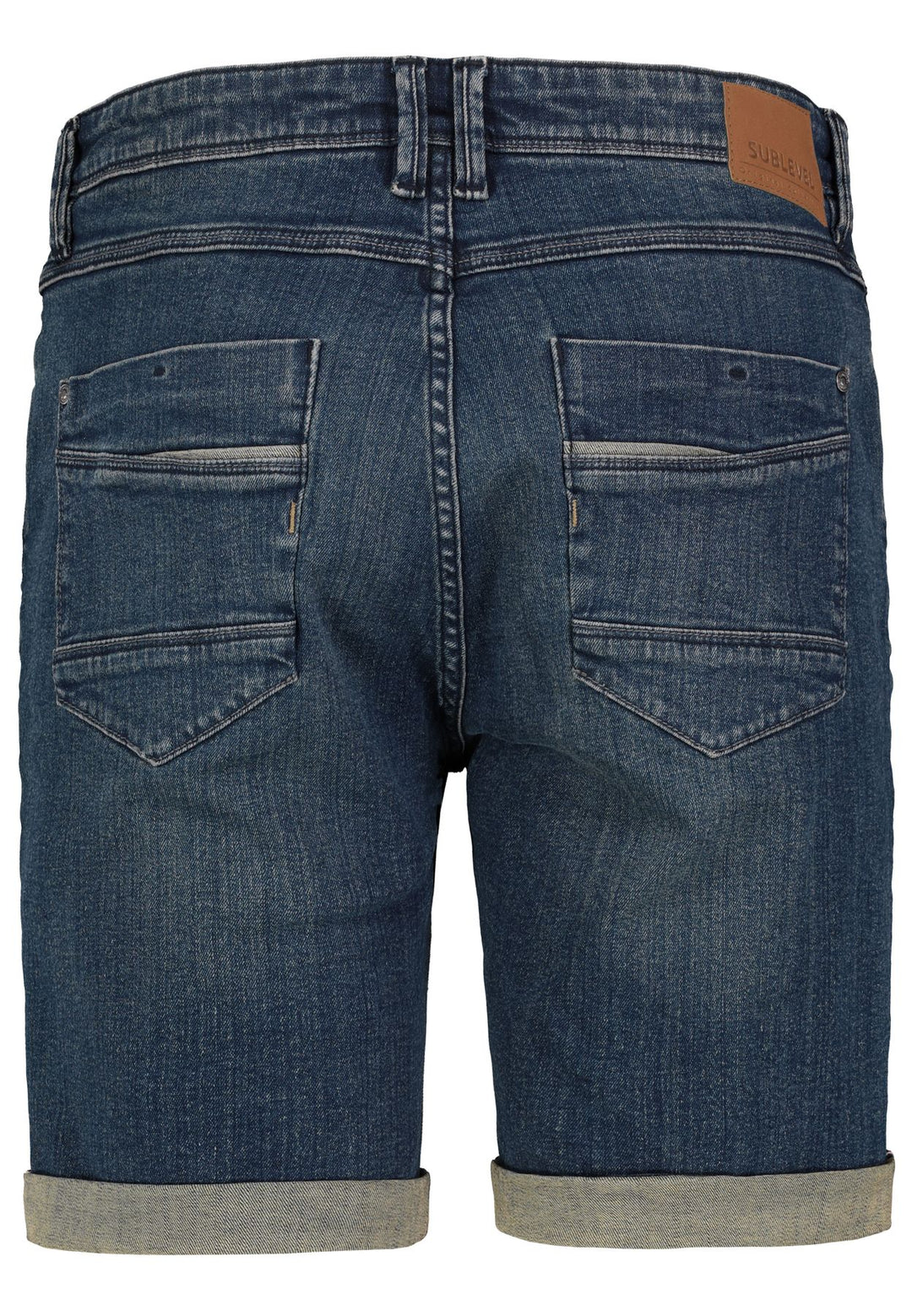 Herren HAKA Jeans Bermuda, Zierband an Auf