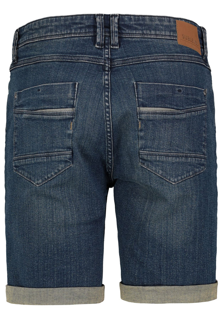 Herren HAKA Jeans Bermuda, Zierband an Auf