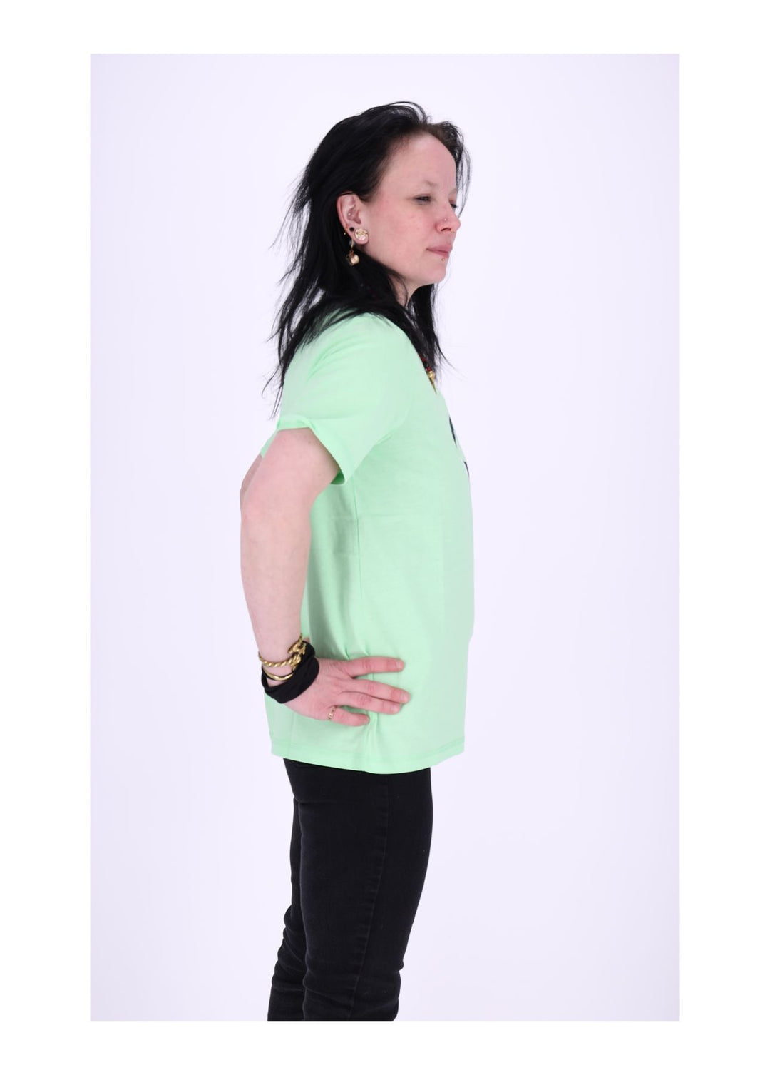 SOQUESTO Damen T-Shirt Herzprint