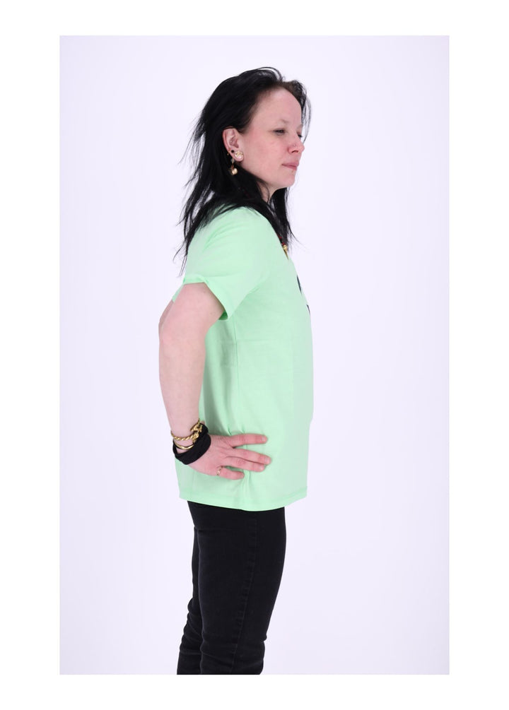 SOQUESTO Damen T-Shirt Herzprint