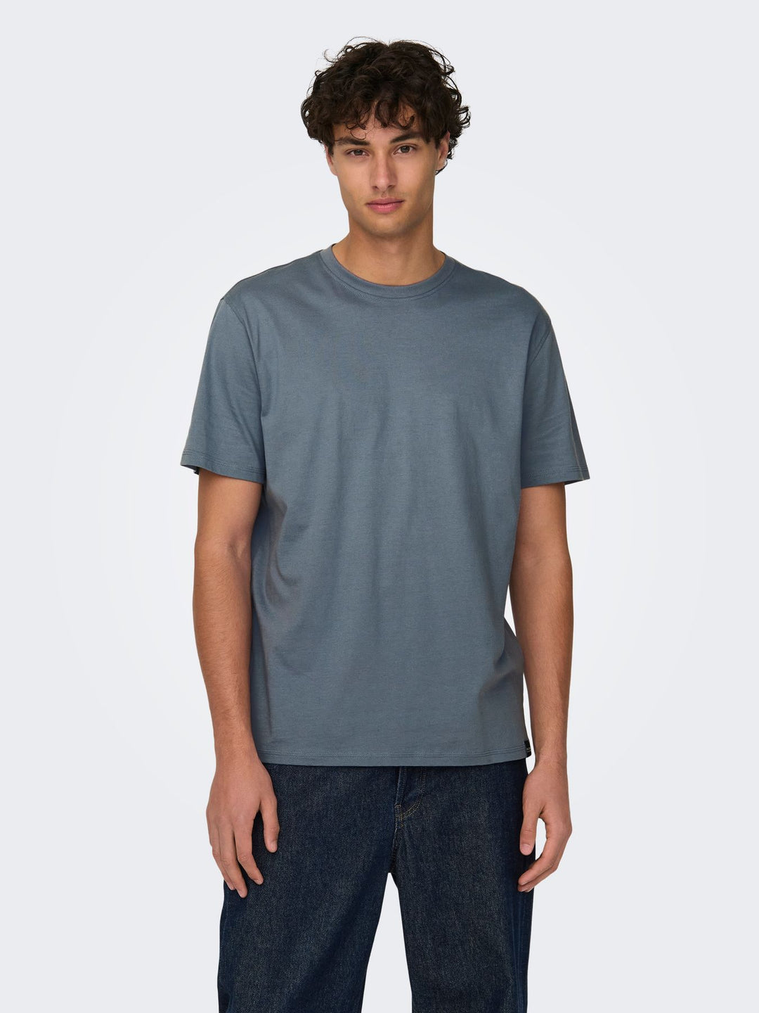 Herren ONSMAX LIFE SS STITCH TEE NOOS Grey