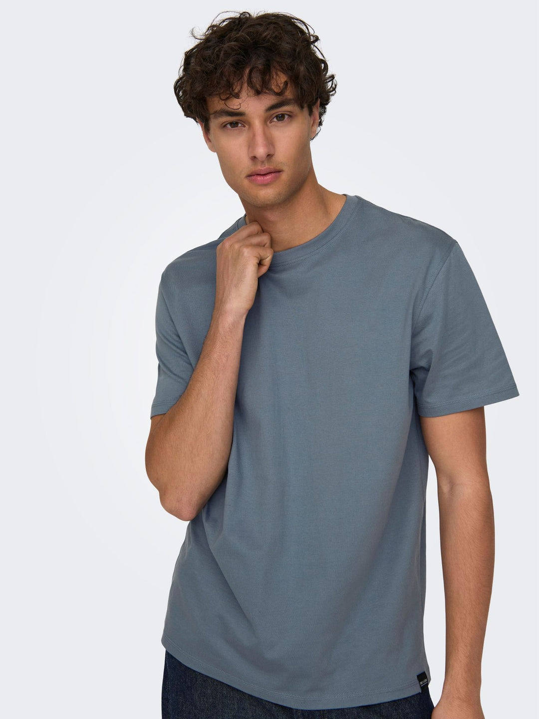 Herren ONSMAX LIFE SS STITCH TEE NOOS Grey