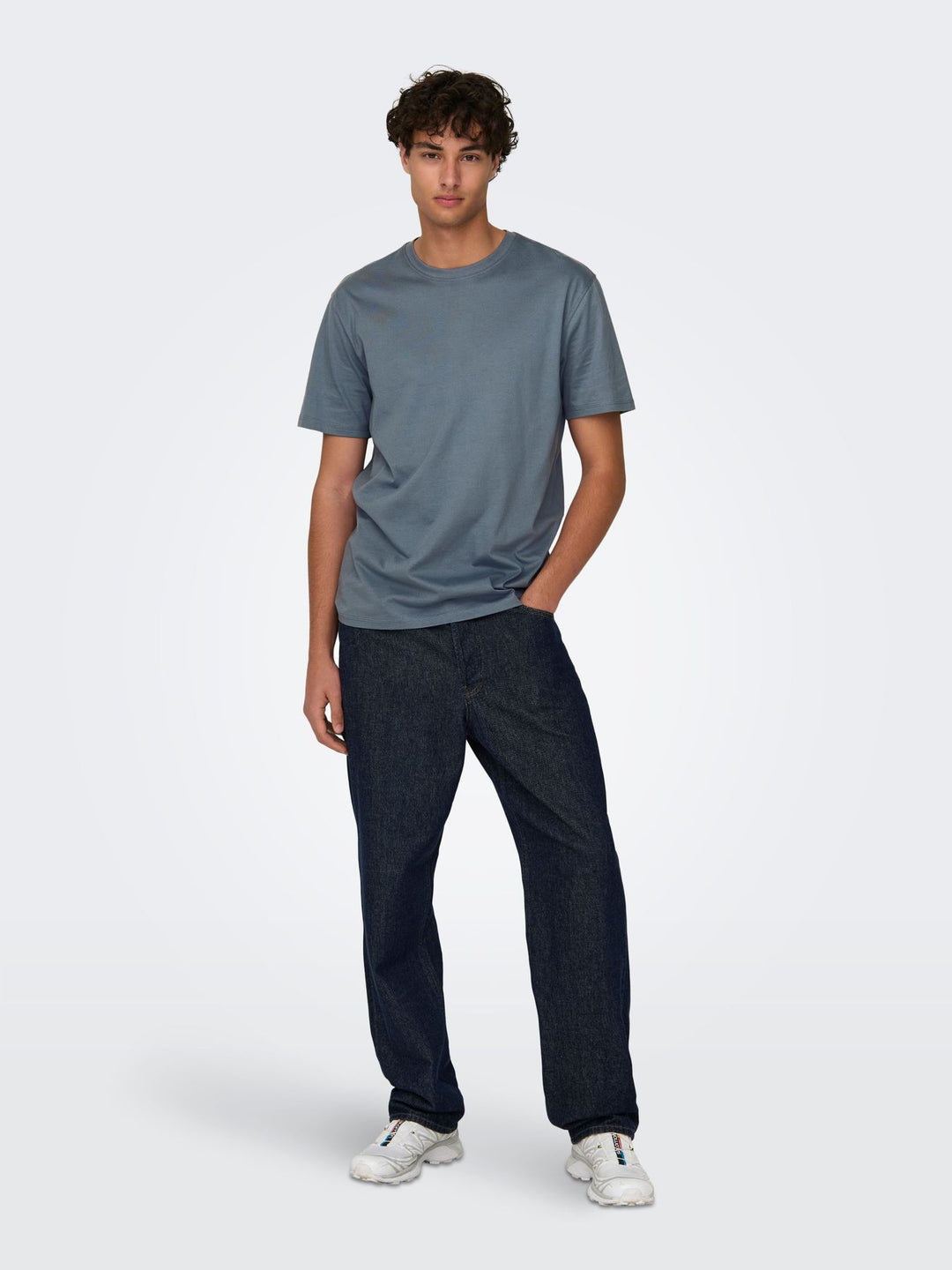 Herren ONSMAX LIFE SS STITCH TEE NOOS Grey
