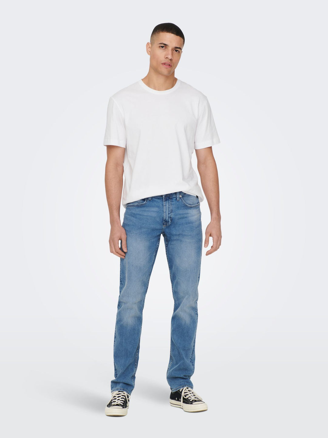Herren ONSMAX LIFE SS STITCH TEE NOOS white