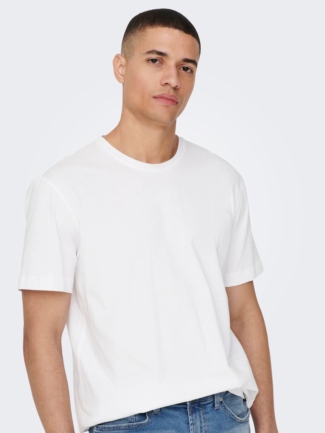 Herren ONSMAX LIFE SS STITCH TEE NOOS white