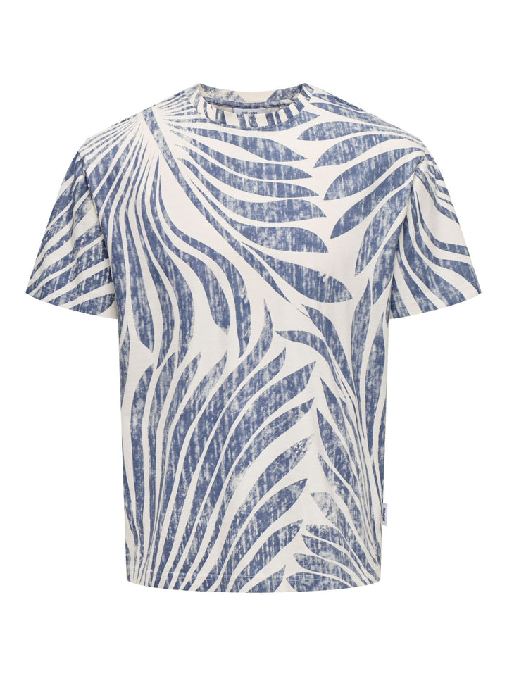 Herren ONSZEKE LIFE REG WASHED SS AOP TEE
