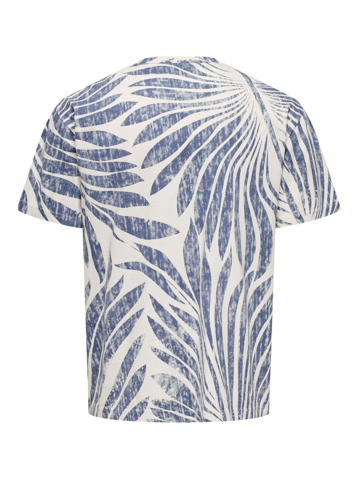 Herren ONSZEKE LIFE REG WASHED SS AOP TEE