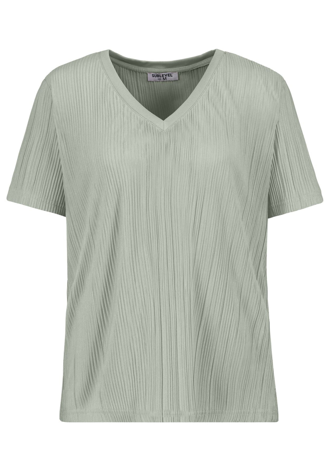 Damen Plissee T-Shirt Kurzarm Viskose