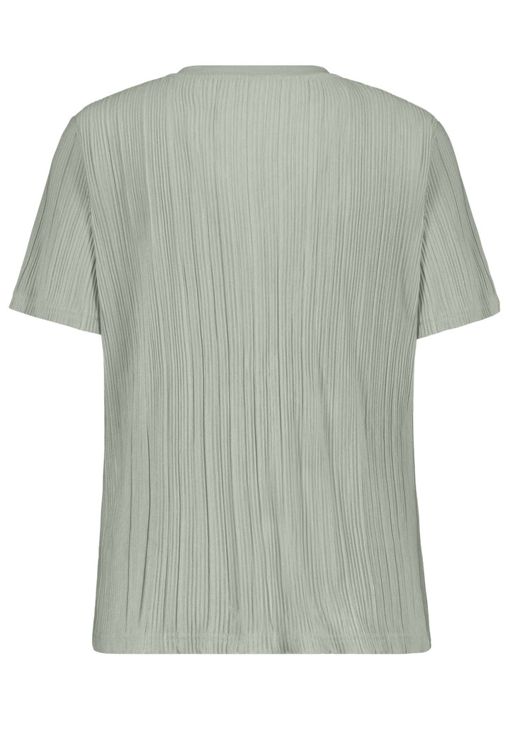 Damen Plissee T-Shirt Kurzarm Viskose