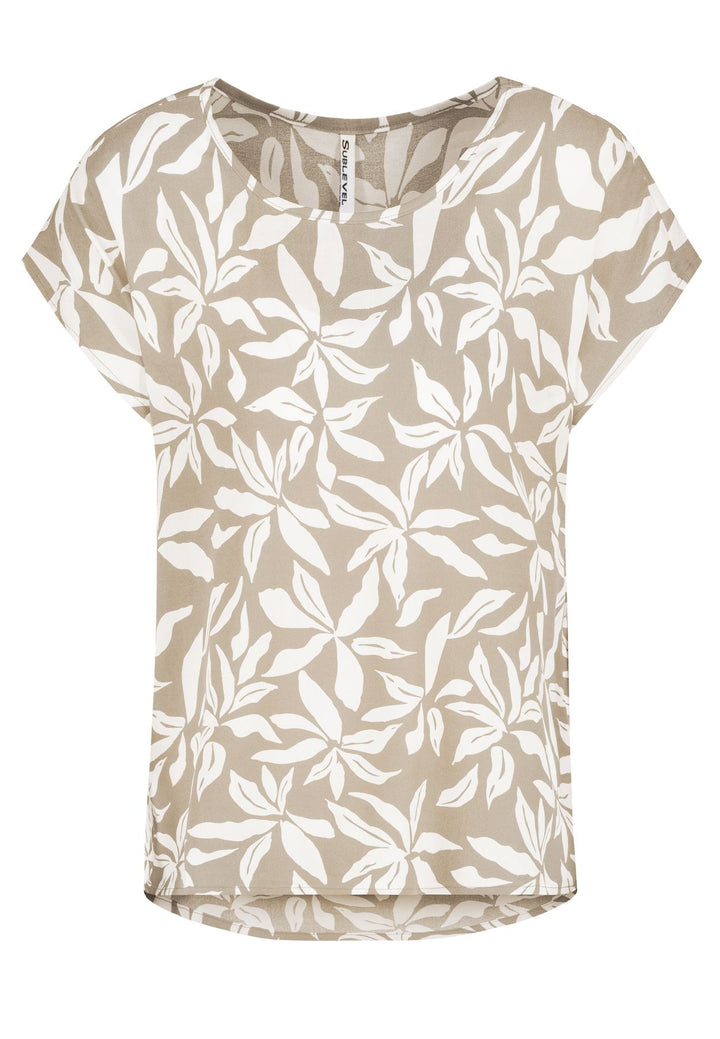 Authentic Style Bluse Rundhals Viskose