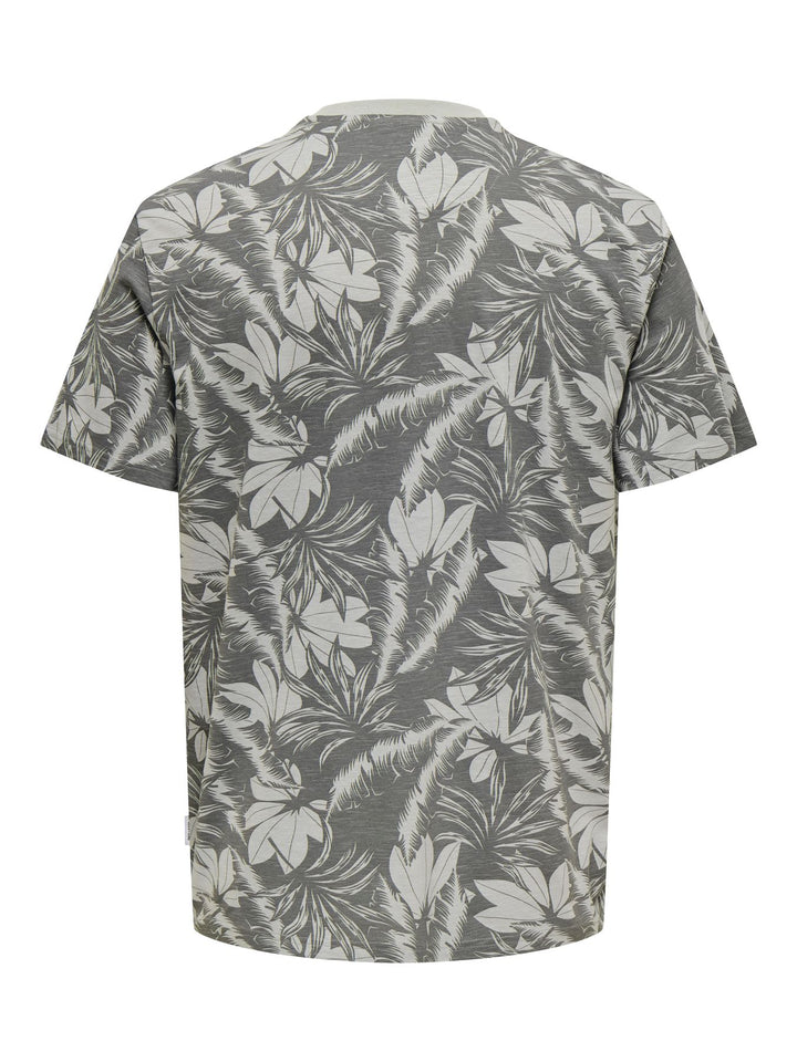 Herren ONSPERRY LIFE REG LEAF AOP SS TEE N
