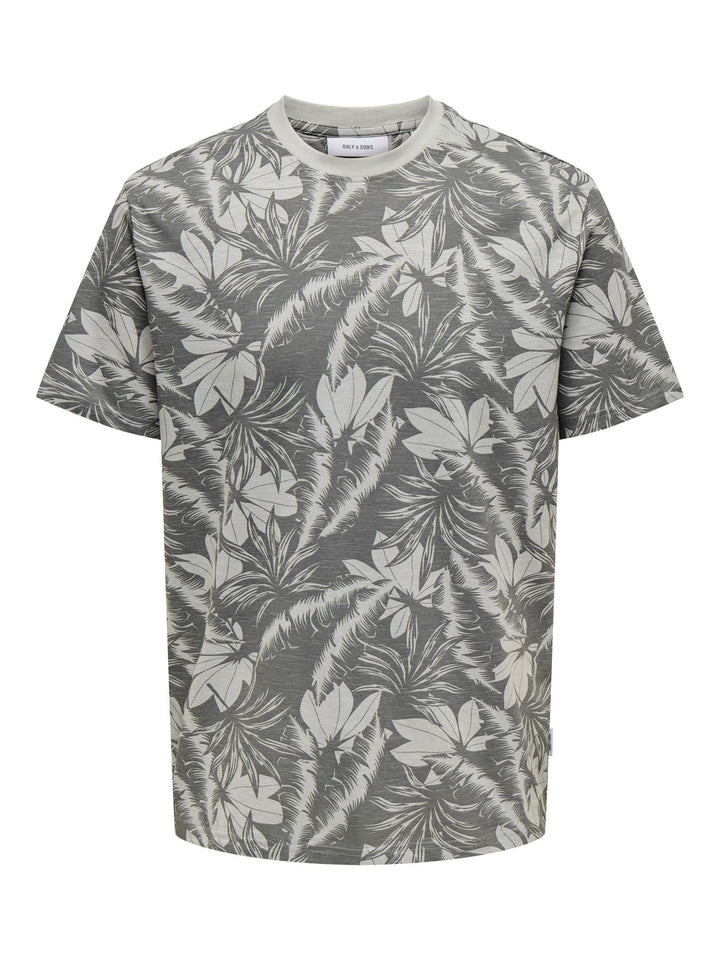Herren ONSPERRY LIFE REG LEAF AOP SS TEE N