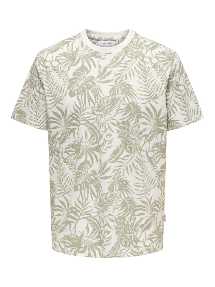 Herren ONSPERRY LIFE REG LEAF AOP SS TEE N