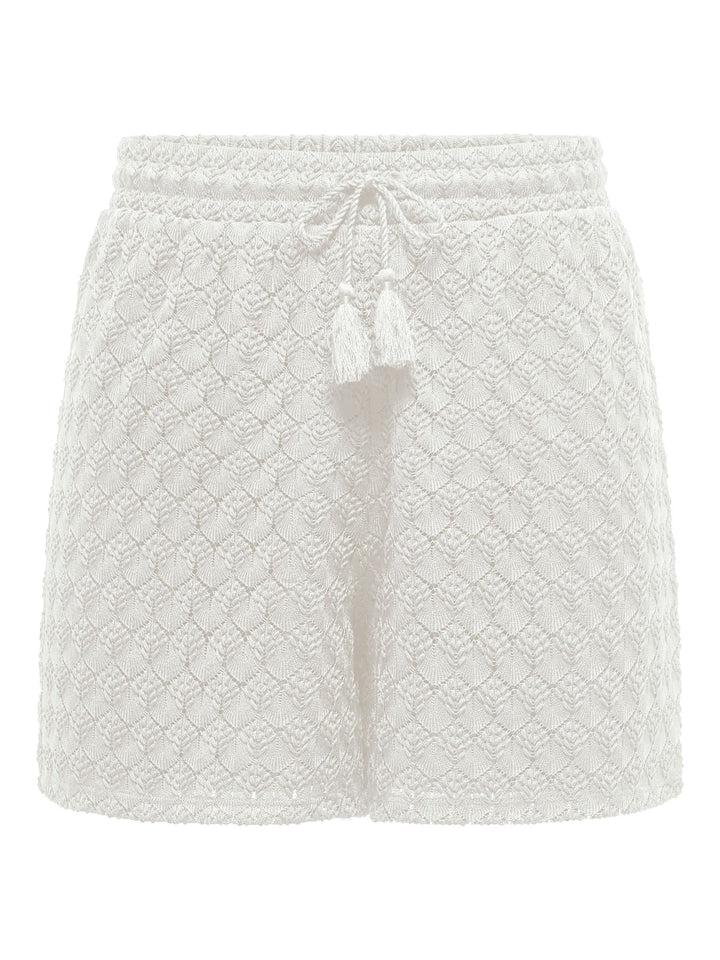 ONLY Damen Strickshorts mit Spitze