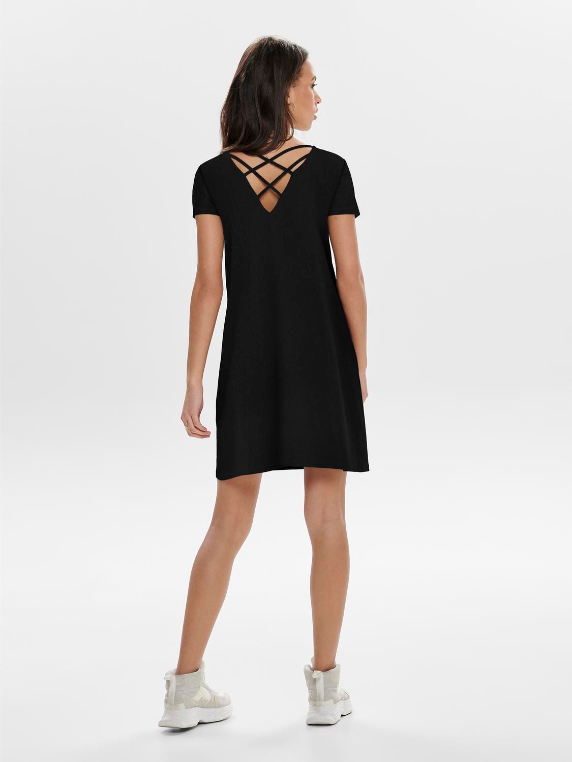 Damen ONLBERA BACK LACE UP S/S DRESS JRS