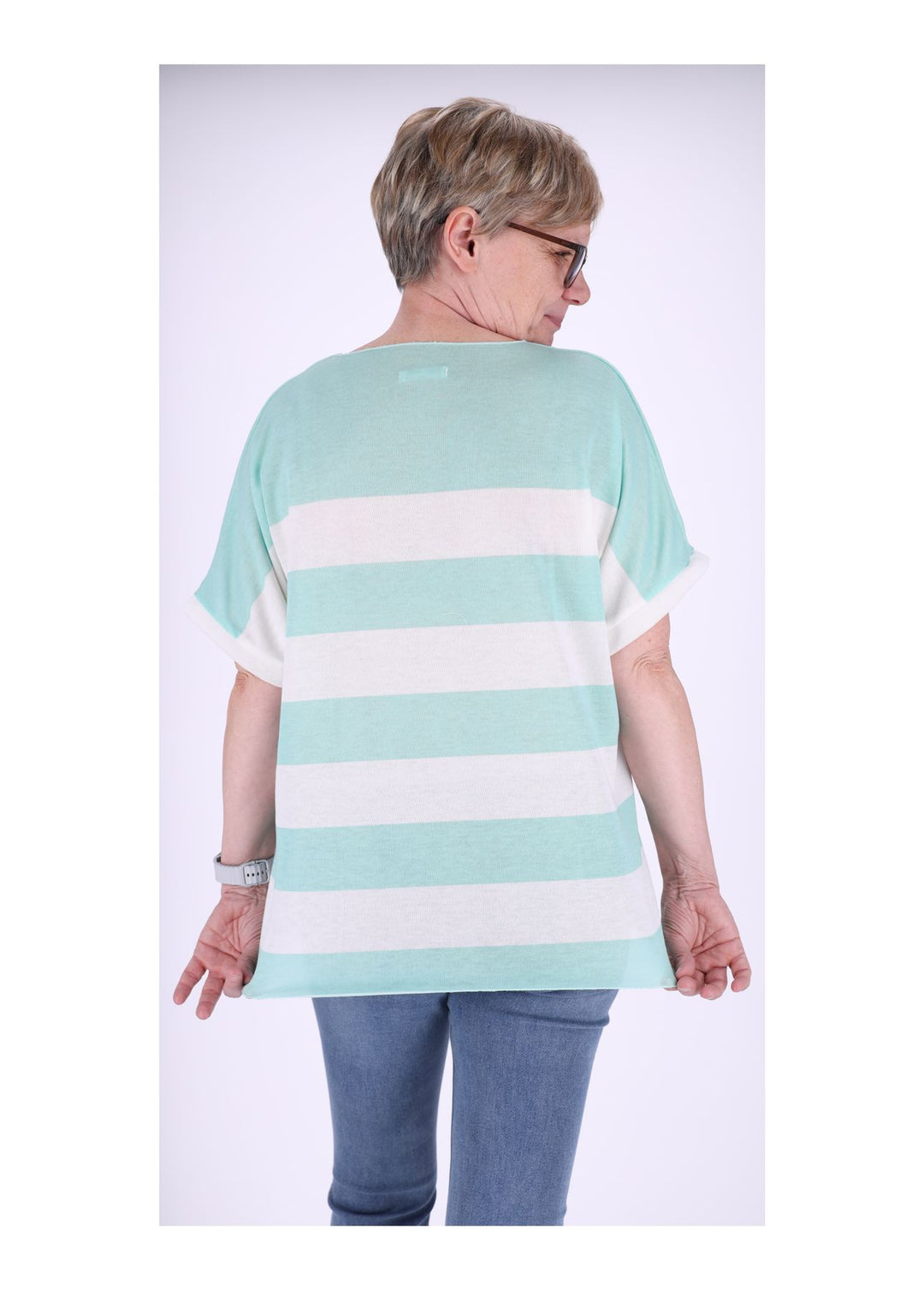 Splash of Color Damen T-Shirt Blockstreifen