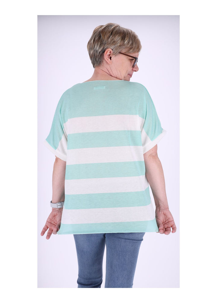 Splash of Color Damen T-Shirt Blockstreifen