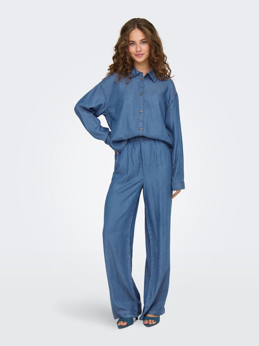 Damen ONLCHARIS LIFE LS SHIRT CC WVN