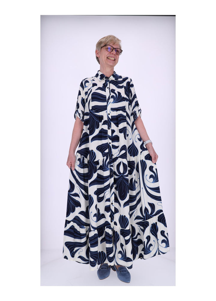 Blusenkleid Maxi Print