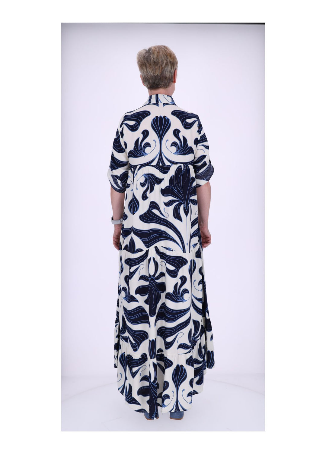 Blusenkleid Maxi Print