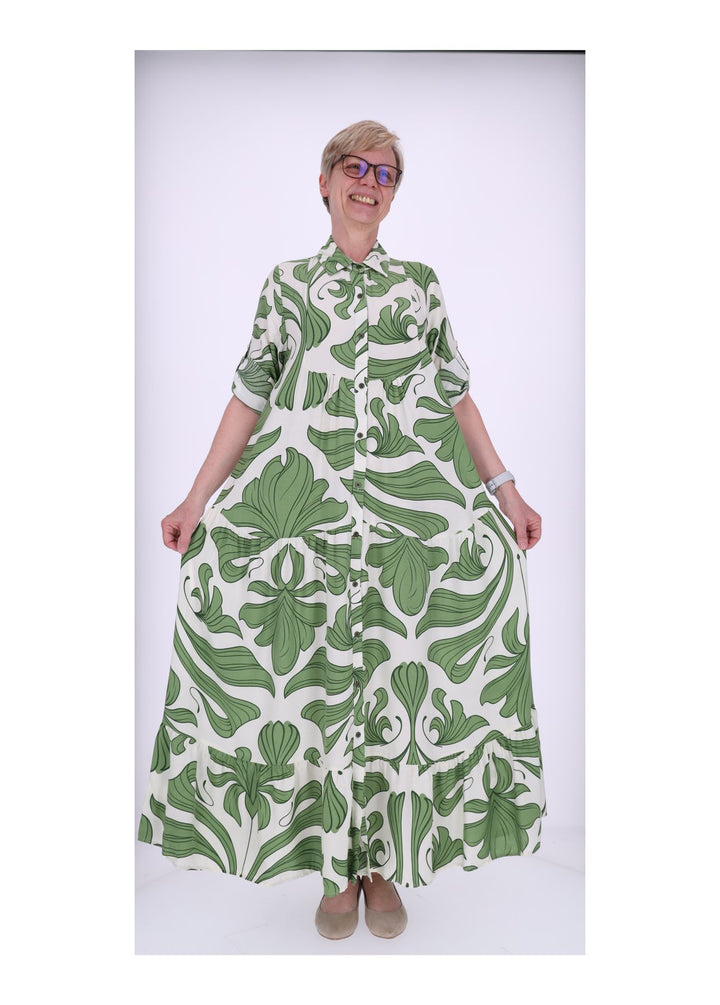 Blusenkleid Maxi Print