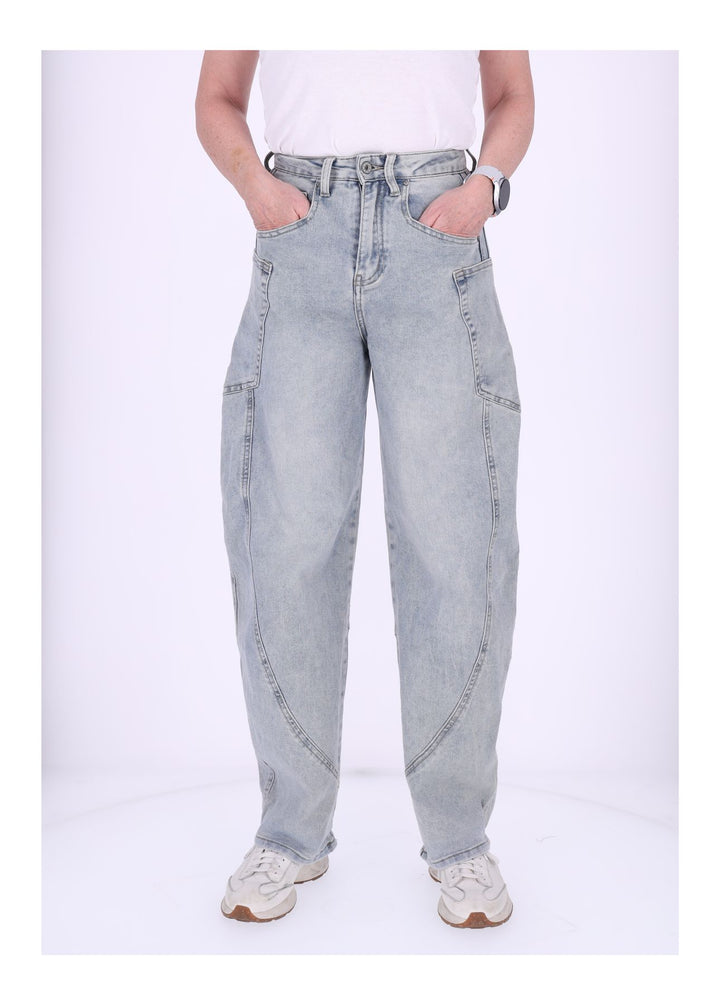 Jeans Damen weites Bein Seitentaschen