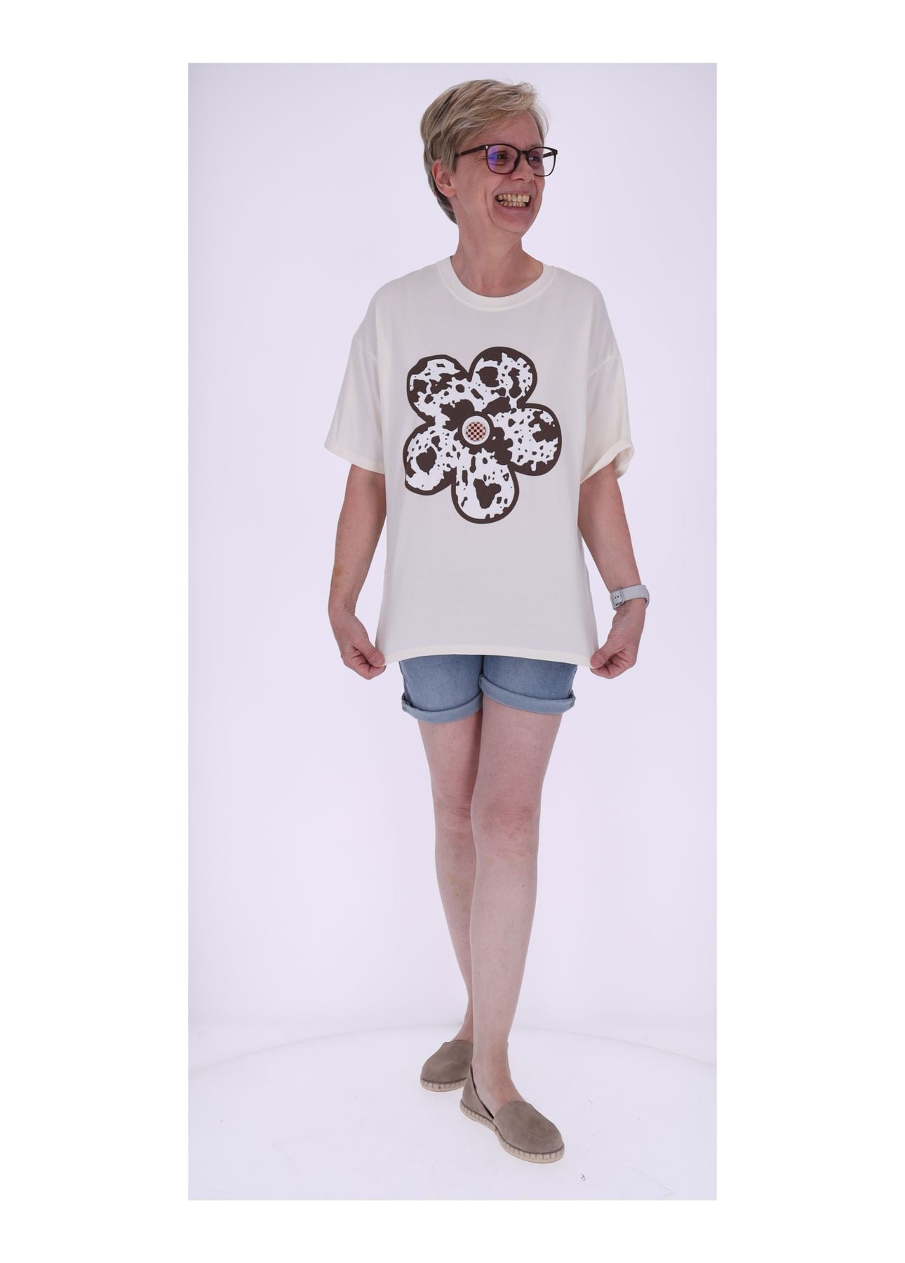 T-Shirt Damen AOP Kuhfell