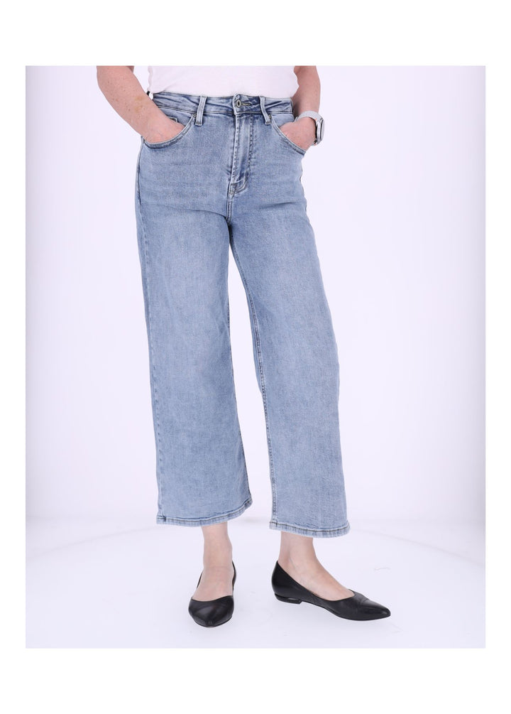 Jeans 7/8 Damen weites Bein