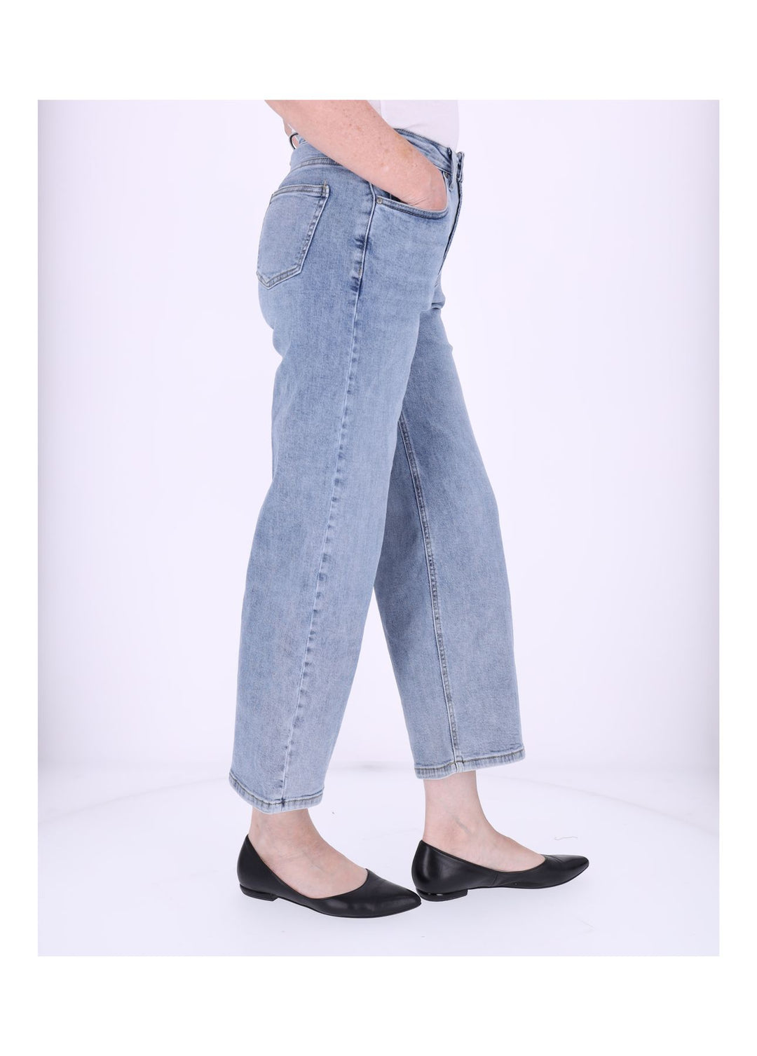 Jeans 7/8 Damen weites Bein