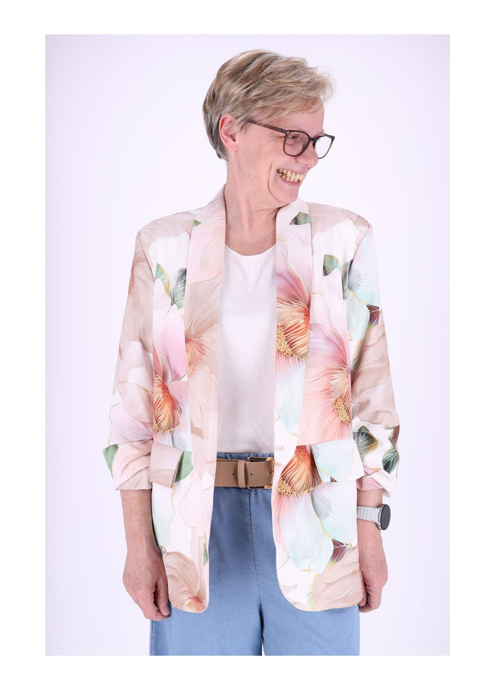 Blazer Damen AOP große Blumen