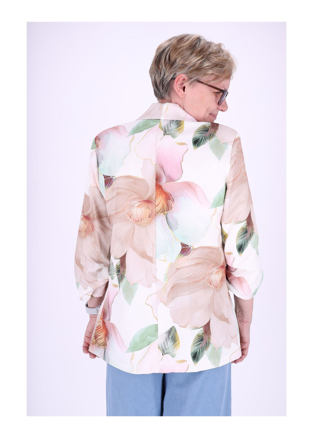 Blazer Damen AOP große Blumen