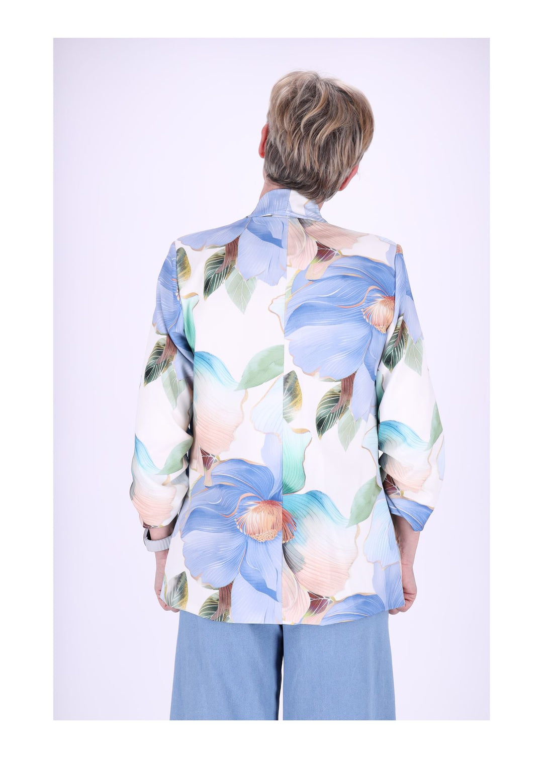 Blazer Damen AOP große Blumen